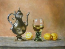 Cui Qi, vrij naar Claesz, 30 x 40