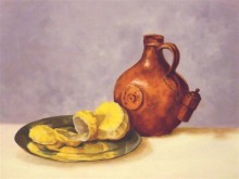 Hanny van den Heuvel, vrij naar o.a. Claesz. 30 x 40, 2e opdracht