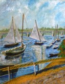 Hans Jonker, vrij naar impressionist, 40 x 30