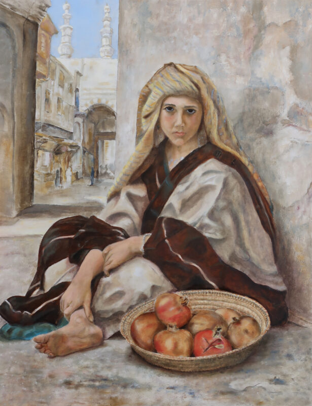 Ragnar Bogaert, De granaatappelverkoper, naar Bougereau, 65 x 50